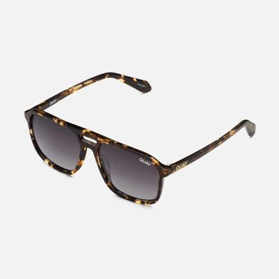 Shop Quay On The Fly Large In Dark Tortoise,green Polarized