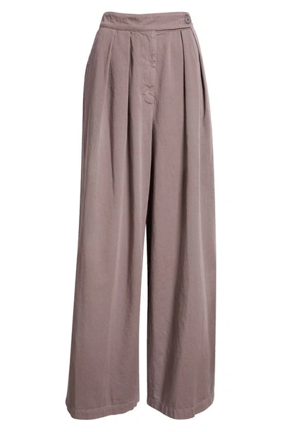 Dries Van Noten Pamplona Pleated Wide Leg Trousers In Parma 499