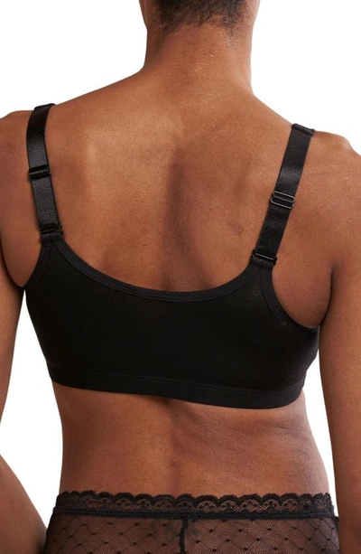 Shop Anaono Rora Post-surgery Front Close Pocketed Bralette In Black