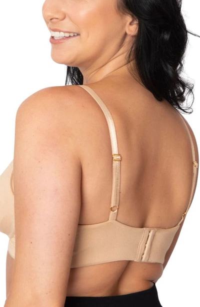 Shop Anaono Molly Post-surgery Pocketed Plunge Wireless T-shirt Bra In Sand