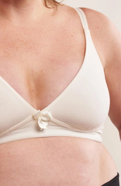 Shop Anaono Molly Post-surgery Pocketed Plunge Wireless T-shirt Bra In Ivory