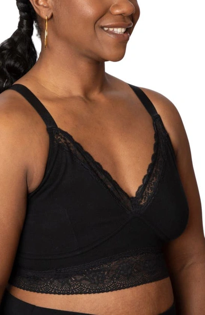 Shop Anaono Post-surgery Delilah Lounge Pocketed Bralette In Black