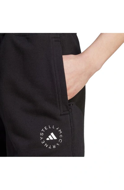 Shop Adidas By Stella Mccartney Organic Cotton French Terry Shorts In Black