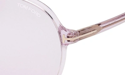 Shop Tom Ford Bertrand 64mm Gradient Oversize Pilot Sunglasses In Shiny Lilac / Lilac