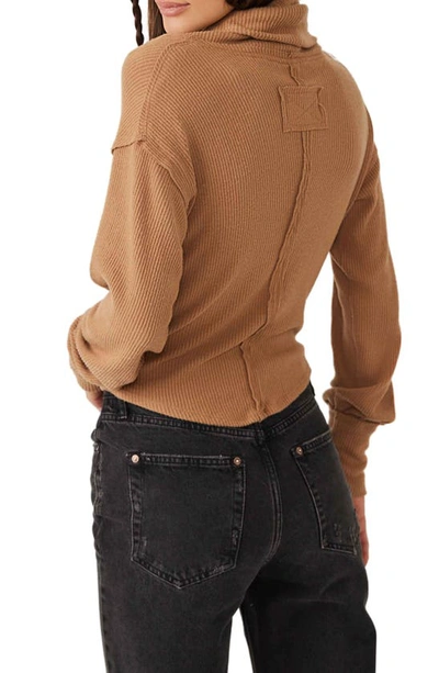 Free People Hold Me Close Top In Tobacco Brown