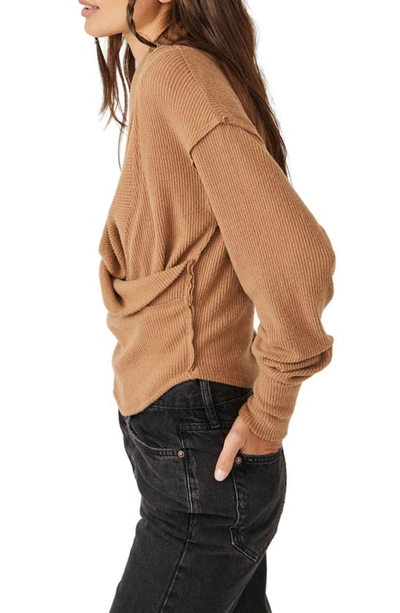 Free People Hold Me Close Top In Tobacco Brown