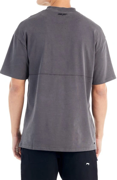 Shop Nana Judy The Center Seamed Cotton T-shirt In Vintage Slate