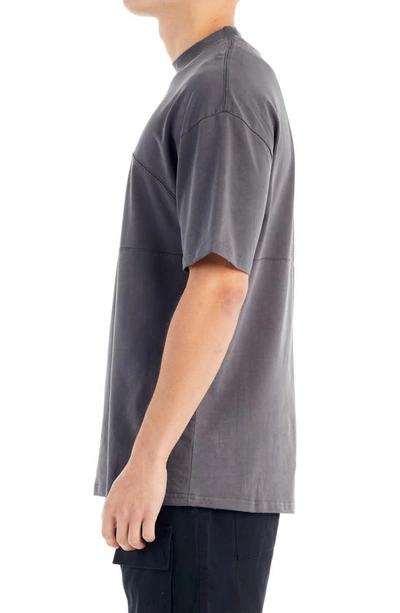 Shop Nana Judy The Center Seamed Cotton T-shirt In Vintage Slate