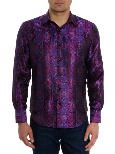 Shop Robert Graham Limited Edition The High Renown Button Down Shirt In Purple