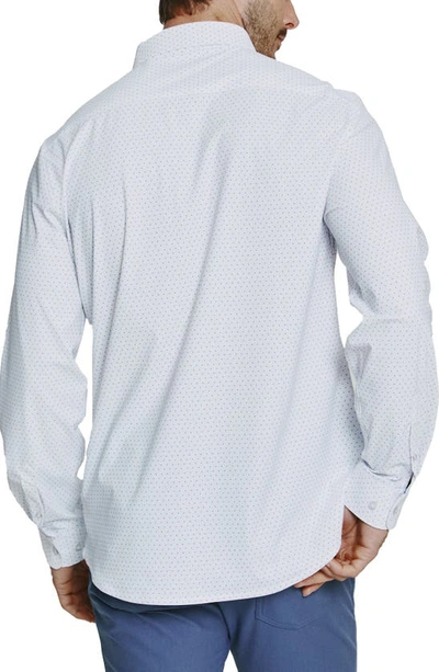 Shop 7 Diamonds Anton Dot Print Performance Button-up Shirt In White