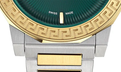 Shop Versace Medusa Deco Bracelet Watch, 38mm In Two Tone