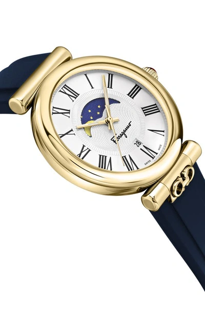 Ferragamo Classic Silicone Strap Watch, 42mm In Gold