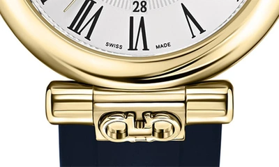 Ferragamo Classic Silicone Strap Watch, 42mm In Gold