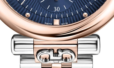 Ferragamo Ora Two-tone Bracelet Watch, 40mm In Two Tone