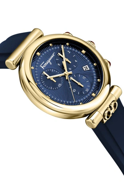 Ferragamo Ora Strap Watch In Blue