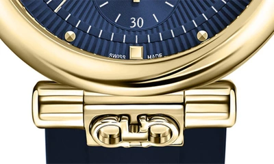 Ferragamo Ora Strap Watch In Blue