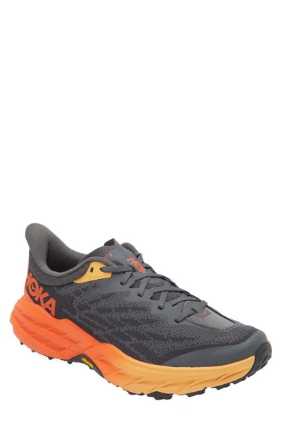 Shop Hoka Speedgoat 5 Trail Running Shoe In Castlerock / Flame