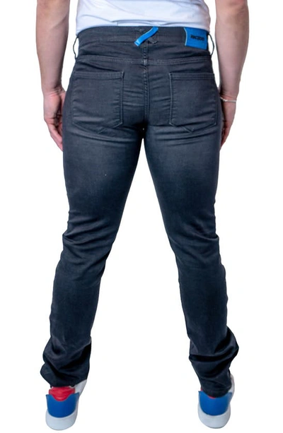 Shop Maceoo Tipped Athletic Fit Stretch Jeans In Grey