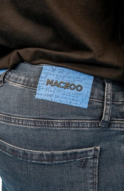 Shop Maceoo Distressed Athletic Fit Stretch Jeans In Blue