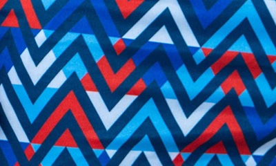 Maceoo Swim Lion Patriot Swim Trunks In Blue Multi