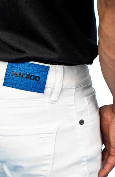 Shop Maceoo Athletic Fit Stretch Jeans In White