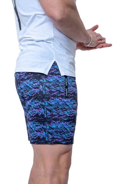 Maceoo Swim Lion Purple Texture Swim Trunks In Black