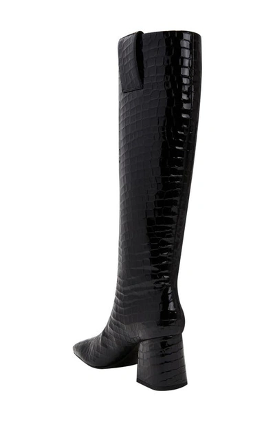 Katy Perry The Geminni Knee High Boot In Black Patent