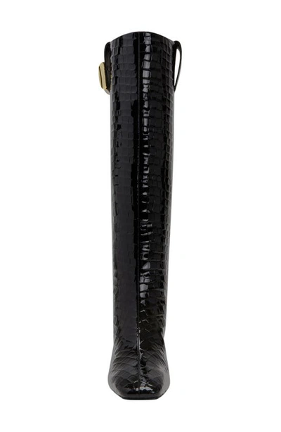 Katy Perry The Geminni Knee High Boot In Black Patent