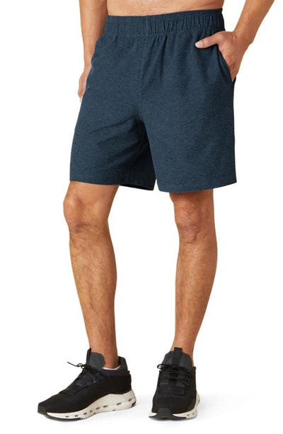 Shop Beyond Yoga Take It Easy Sweat Shorts In Nocturnal Navy