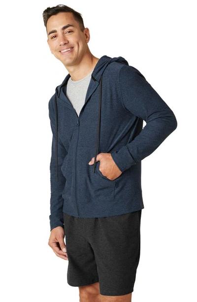 Shop Beyond Yoga Freefit Zip Hoodie In Nocturnal Navy