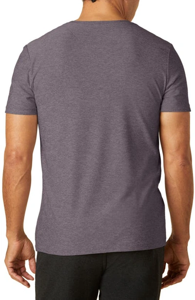 Shop Beyond Yoga Featherweight Always Beyond Performance T-shirt In Purple Fossil Grey Heather