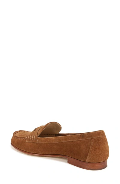 Veronica Beard Suede Coin Penny Loafers In Hazelwood