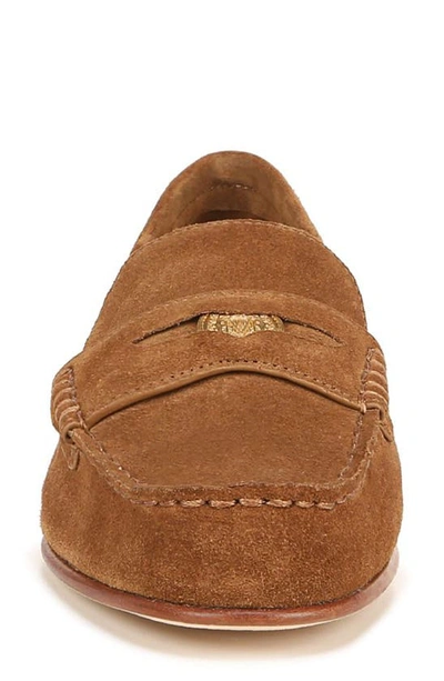 Veronica Beard Suede Coin Penny Loafers In Hazelwood