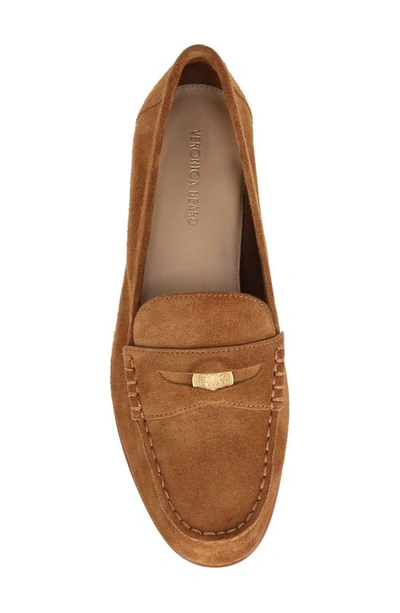 Veronica Beard Suede Coin Penny Loafers In Hazelwood