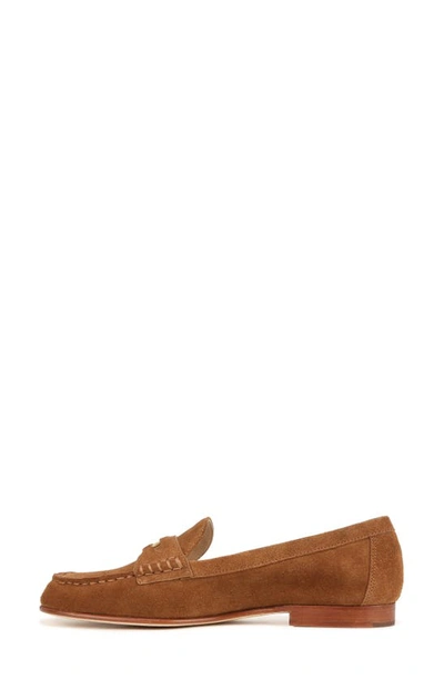 Veronica Beard Suede Coin Penny Loafers In Hazelwood