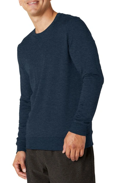 Shop Beyond Yoga Always Beyond Crewneck Sweatshirt In Nocturnal Navy