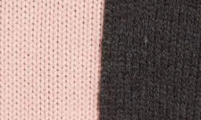 Shop Jw Anderson Oversize Colorblock Mock Neck Sweater In Pink/ Grey