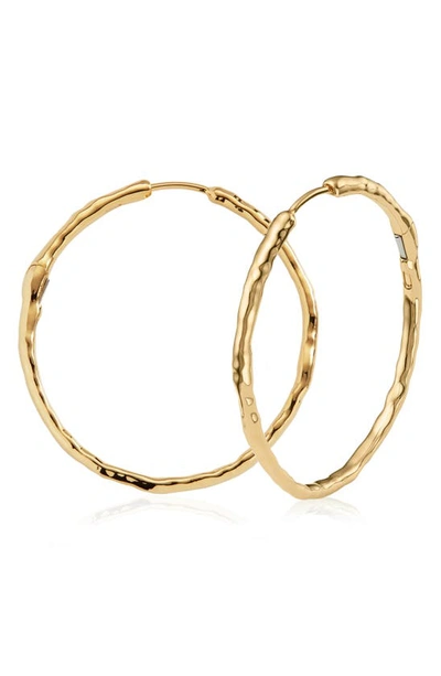 Shop Monica Vinader Siren Muse Large Hoop Earrings In 18ct Gold Vermeil On Sterling