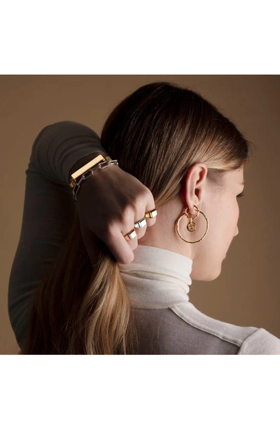 Shop Monica Vinader Siren Muse Large Hoop Earrings In 18ct Gold Vermeil On Sterling