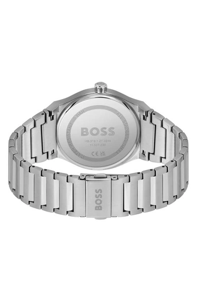 Shop Hugo Boss Candor Bracelet Watch, 41mm In Blue