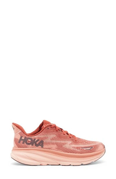 Shop Hoka Clifton 9 Running Shoe In Rust / Earthenware