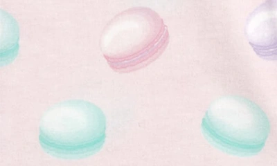 Shop Norani Macaron Print Organic Cotton Footie In Pink/ Mint