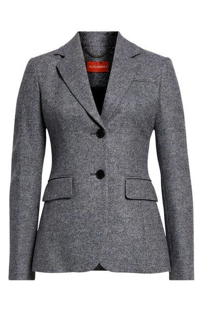 Shop Altuzarra Fenice Wool Blend Jacket In Smokey Grey Melange