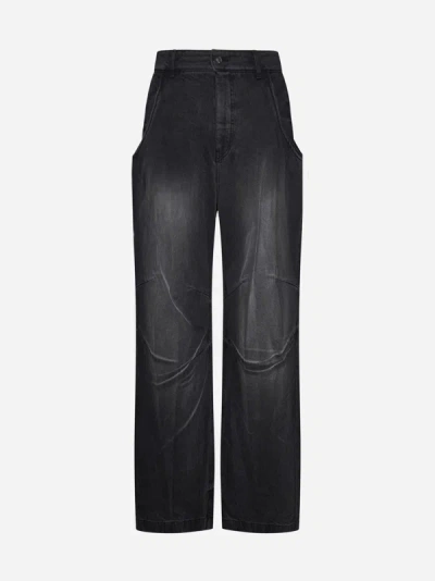 Shop We11 Done Oversized Jeans In Black