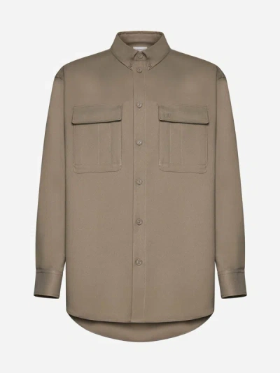 Shop Off-white Drill Overshirt In Beige