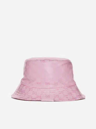 Shop Gucci Gg Motif Bucket Hat In Pink