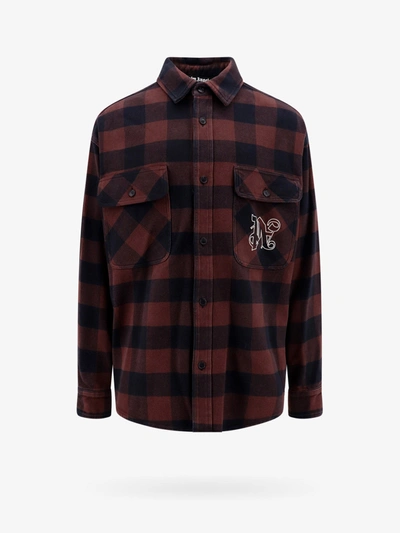Shop Palm Angels Shirt In Brown