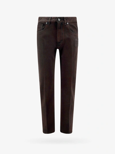 Shop Fendi Trouser In Brown