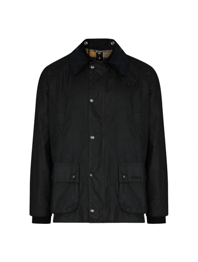 Barbour Ashby Wax Jacket Navy In Black