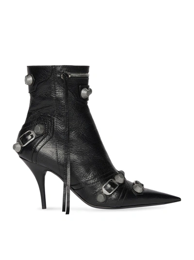 Shop Balenciaga Cagole 90 Mm Women`s Ankle Boots In Black
